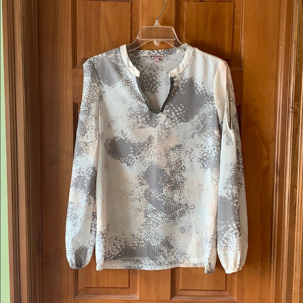 Juicy Couture Blouse Size Small Cold Shoulder